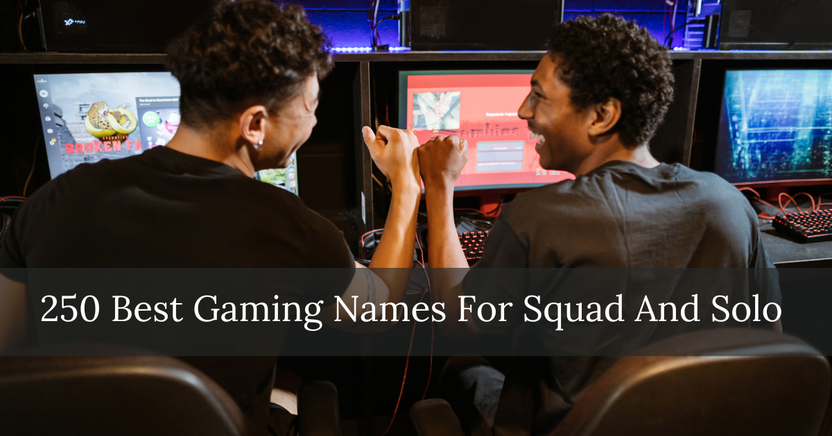 Best Gaming Names For Squad