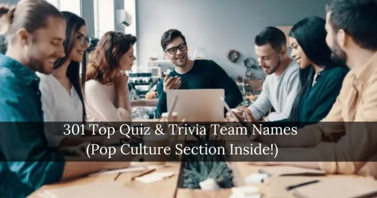 Trivia Team Names