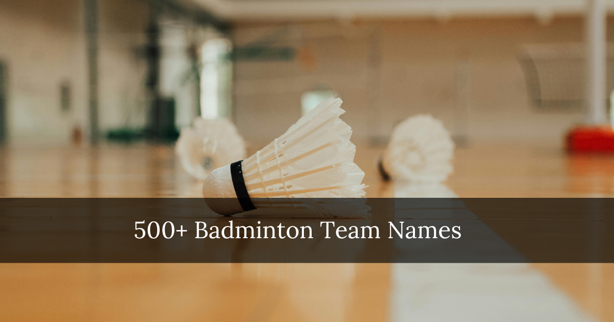 Badminton Team Names