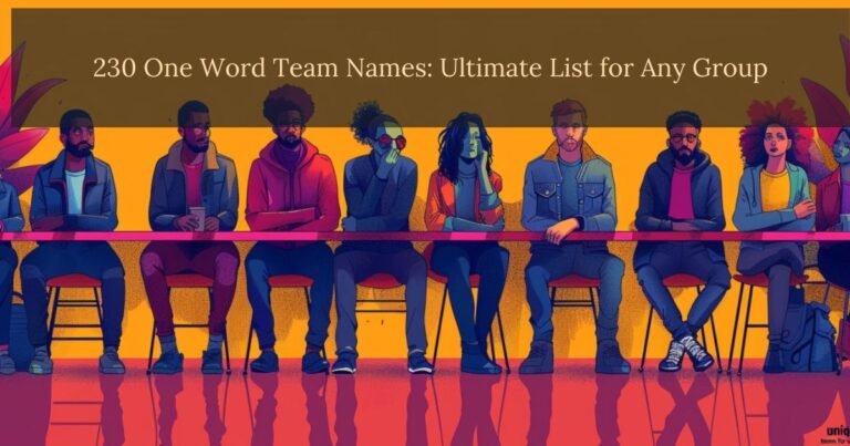 One Word Team Names