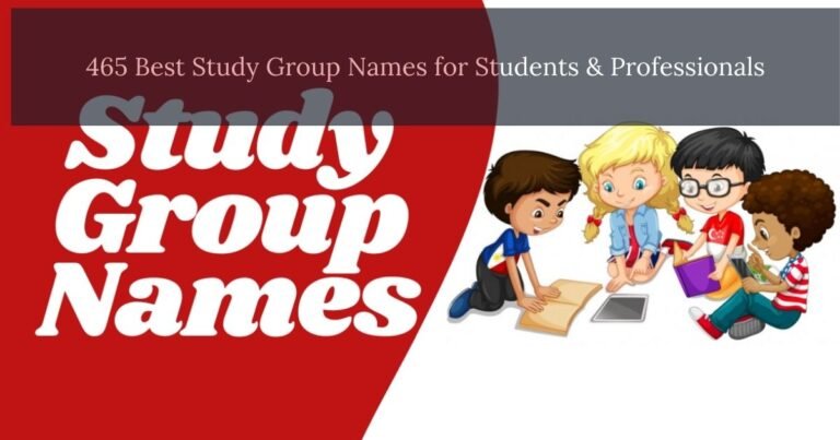 Best Study Group Names for Students